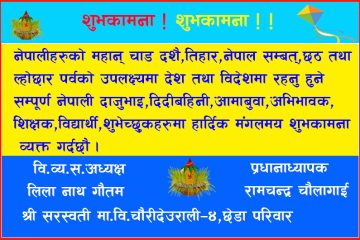 श्री सरस्वती मा.वि.चौरीदेउराली ४ छेडा