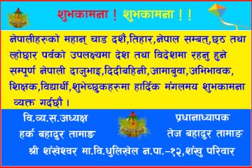 श्री शंखेश्वर मा.वि.धुलिखेल–१२ शंखु